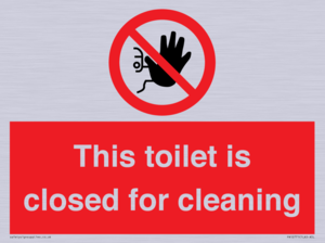 This toilet is closed for cleaning